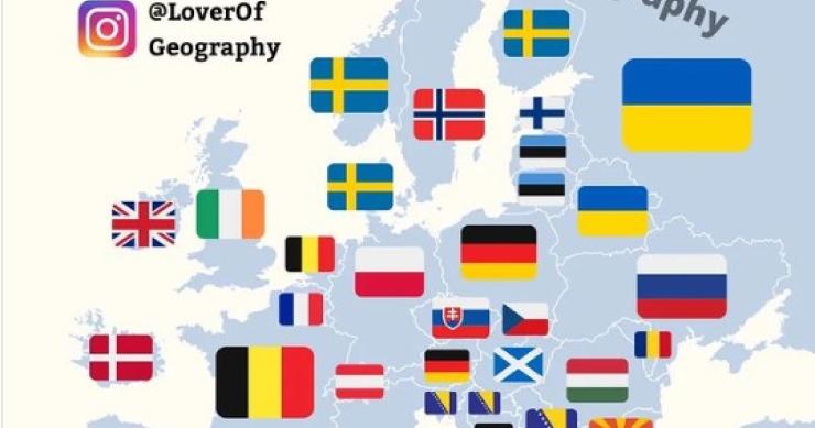La mappa dei Paesi più presi in giro in Europa