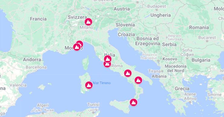 La mappa dei borghi più belli e sperduti d'Italia