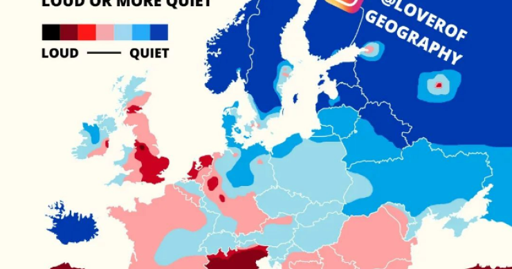 Paesi rumorosi e tranquilli Europa