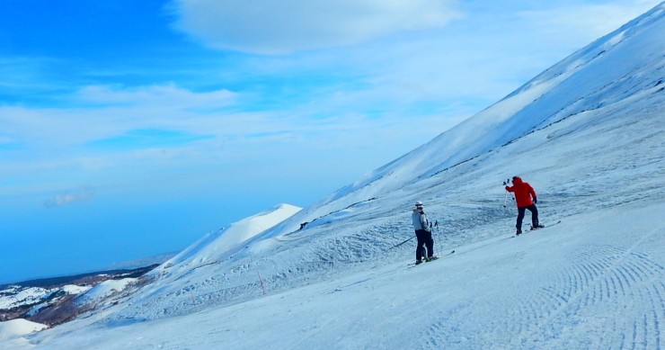 sciare sull'etna