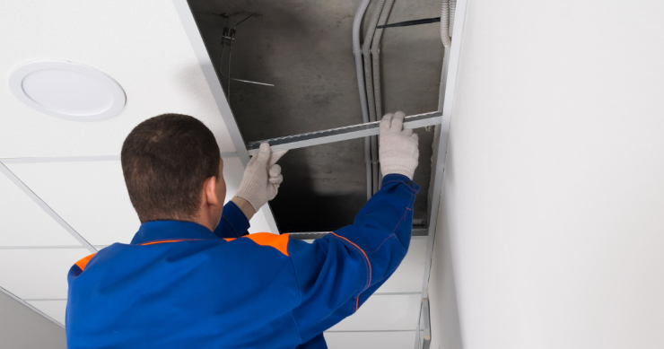 Impianto di raffrescamento a soffitto