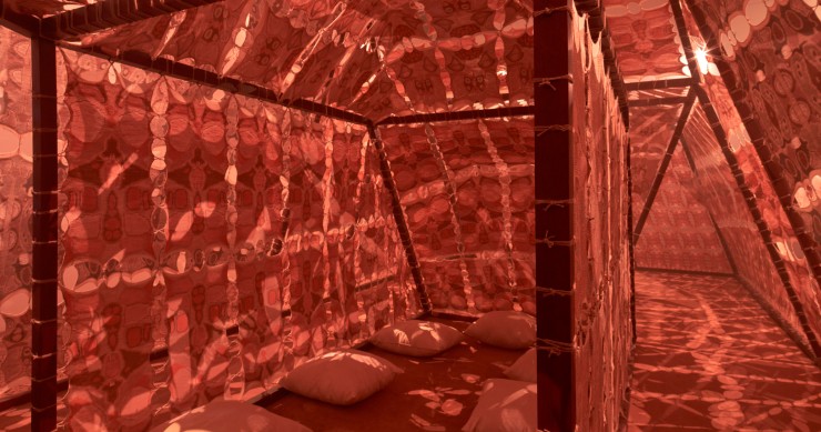 El proyecto forma parte de la Trienal de Arquitectura de Sharjah y está concebido como un espacio espiritual de reflexión.