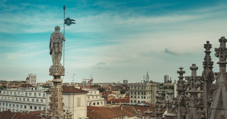 duomo di Milano statua Mussolini