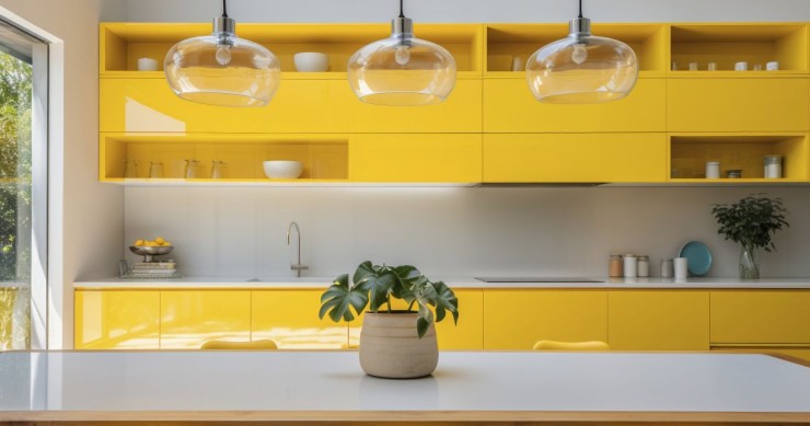 Una cucina gialla