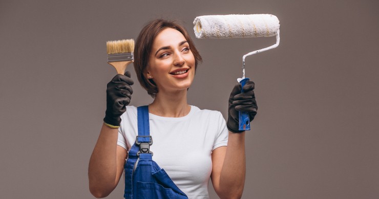 imbiancare con rullo o pennello