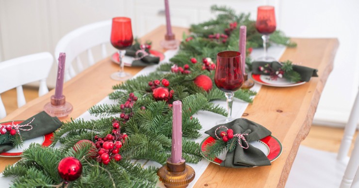 decorare tavola natale