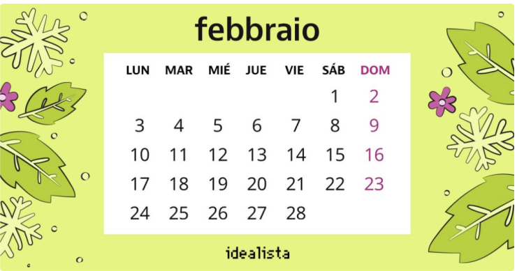 calendario eventi febbraio