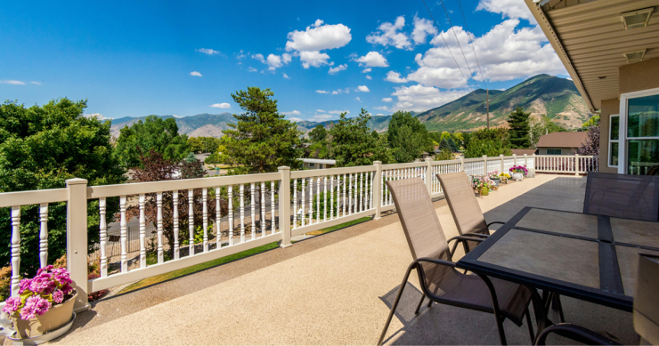 la parte esterna di un terrazzo