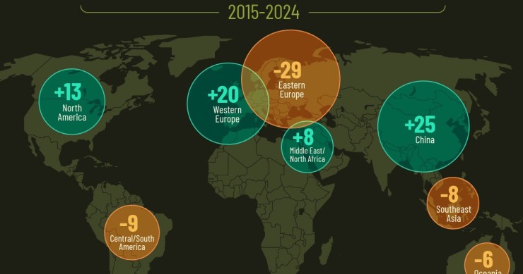 A dónde se han mudado los multimillonarios en la última década