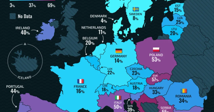 Jóvenes europeos que viven en casa de sus padres