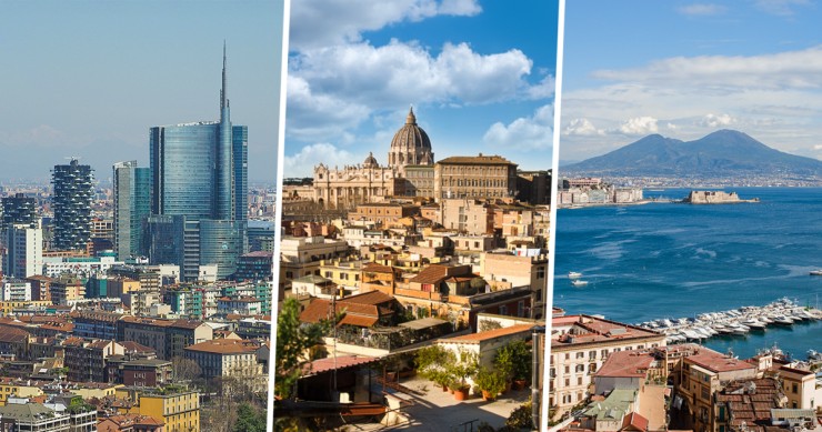 milano napoli roma