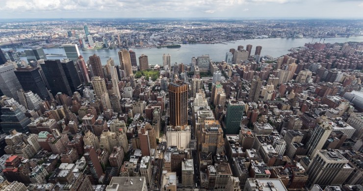 Una veduta dall'alto di New York