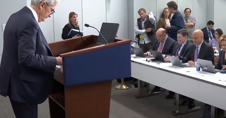 ##Fed conferma ancora tassi Usa, vede più incertezza sull'economia