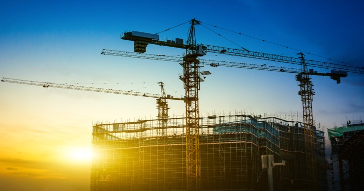 Veduta di cantiere edile 