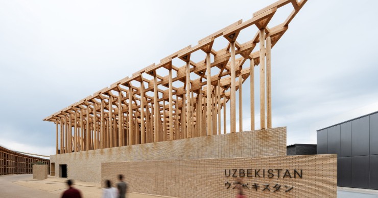 Il padiglione dell'Uzbekistan è stato progettato da Atelier Brückner