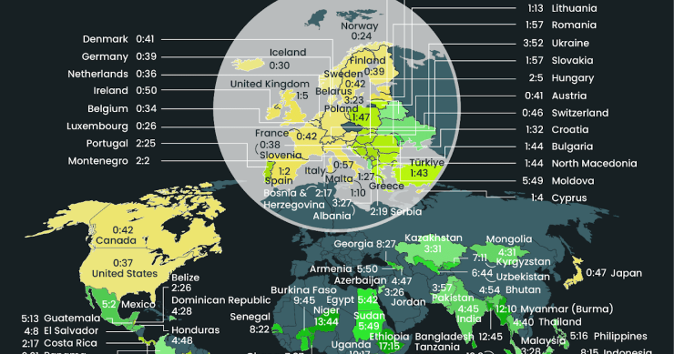 Quanto tempo bisogna lavorare per pagare il canone mensile di Netflix nei diversi Paesi del mondo?