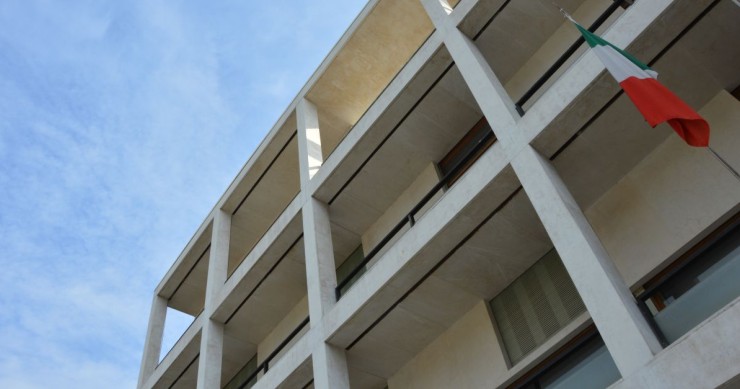 Dettaglio della Casa del Fascio Palazzo Terragni 