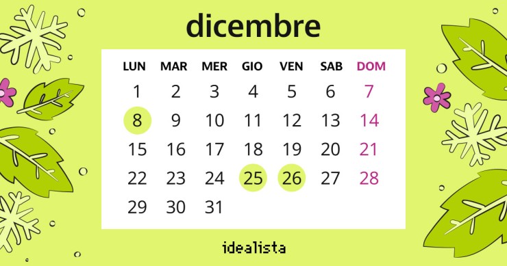 calendario dicembre 2025