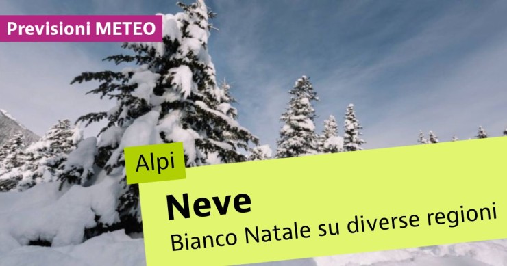 neve sulle alpi a natale