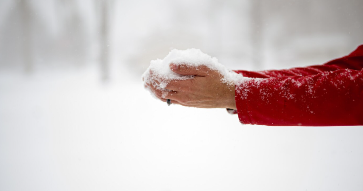 pulire i tappeti con la neve 
