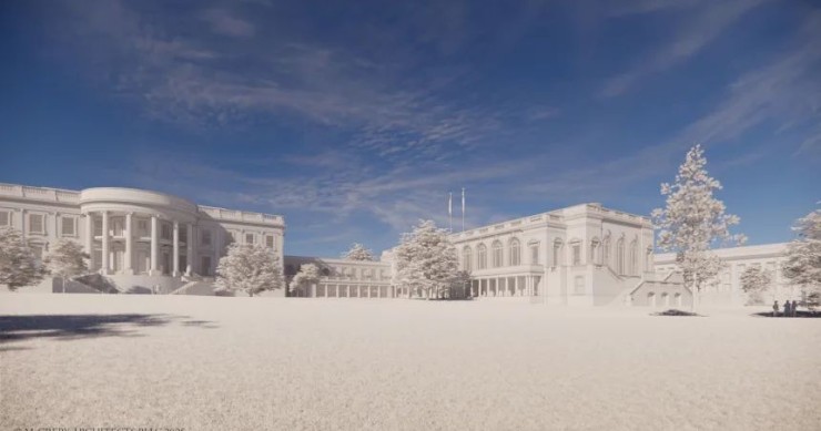 Il progetto di Trump per la nuova sala da ballo mira a combinare lo sfarzo di una sala per eventi con le caratteristiche di un'installazione militare