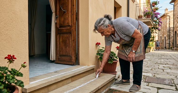 linea di gesso contro le formiche