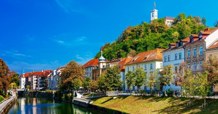 Uno scorcio di Lubiana in Slovenia