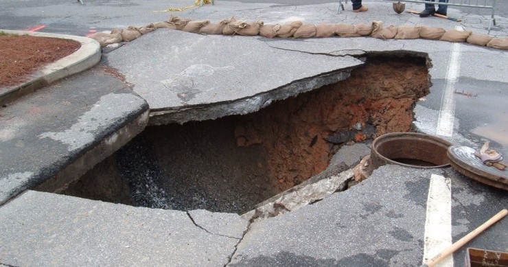 Un esempio di sinkhole