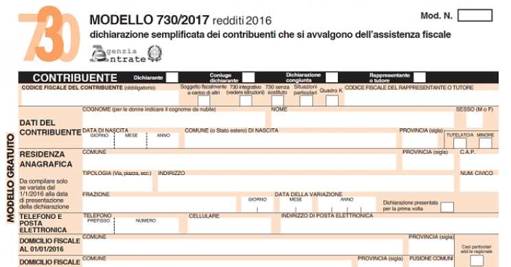 7302017 Online Il Modello Definitivo Con Le Istruzioni Per