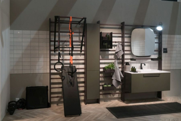 Una palestra in bagno
