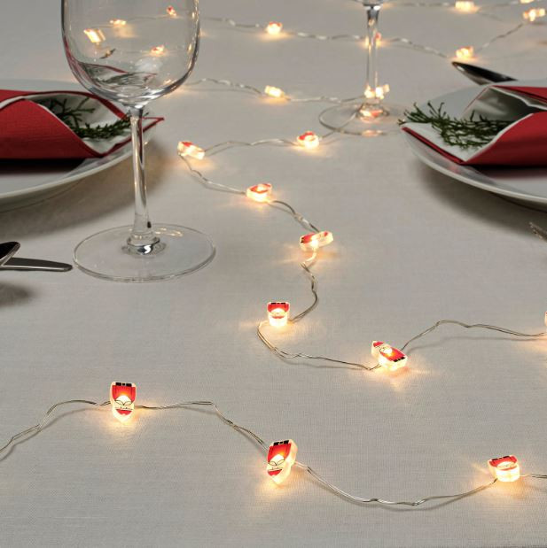 Luci al led per la tavola a Natale / Ikea