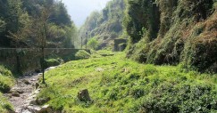 Una suggestiva immagine della valle dei mulini