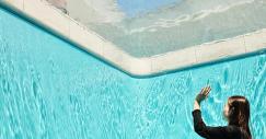 La piscina vista da dentro