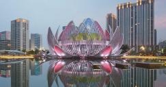 Edificio con forma di fiore di loto