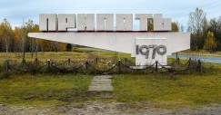 Cartello di benvenuto di Pripyat