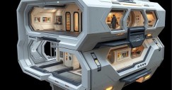 Moduli abitativi nell'astronave