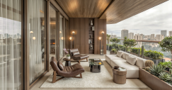 La terrazza privata di una residenza