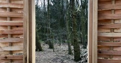 Le finestre si affacciano sulle tre diverse zone previste dalla strategia di gestione forestale del progettista
