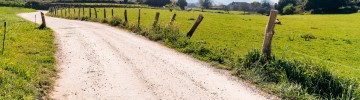 Strada sterrata privata, viale d'accesso campagna