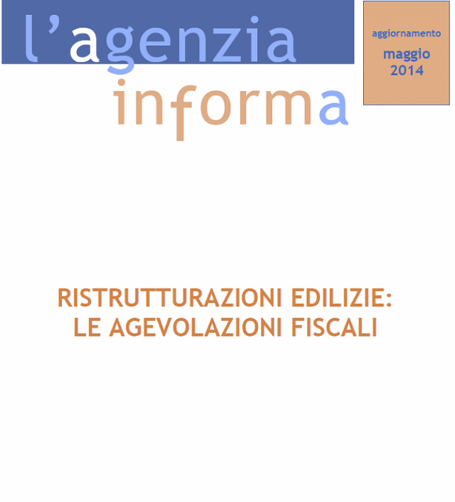 Detrazioni fiscali ristrutturazioni, tutte le informazioni utili ... Agenzia informa ristrutturazioni edilizie