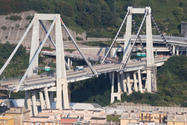 Il ponte Morandi di Genova dopo il tragico crollo / Gtres