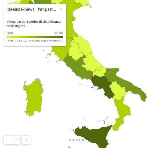 La Mappa Dellimpatto Del Reddito Di Cittadinanza Sulle