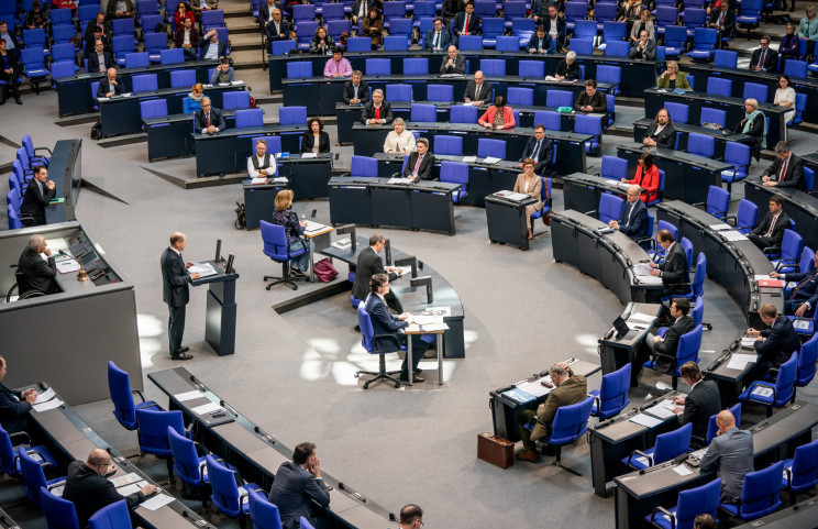 Il ministro tedesco delle Finanze, Olaf Scholz, nel Bundestag / Gtres
