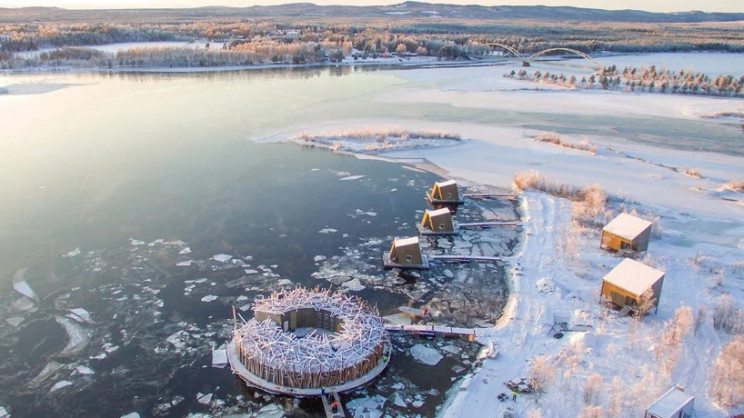 Vista aerea delle installazioni / Arctic Bath/Anders Blomqvist/Pasquale Baseotto/Johan Jansson