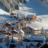 Tetti innevati in Val Badia