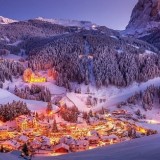 Cortina d'Ampezzo nestled in the Italian mountains
