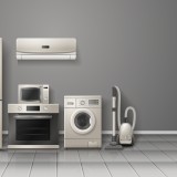 composizione realistica di elettrodomestici