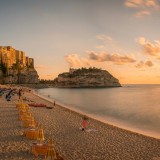 Sunset on Tropea beach