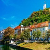Uno scorcio di Lubiana in Slovenia
