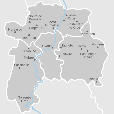 Mappa interattiva delle aree di interesse per selezionare la regione dove vuoi effettuare la ricerca
